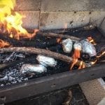 Potatoes in a fire