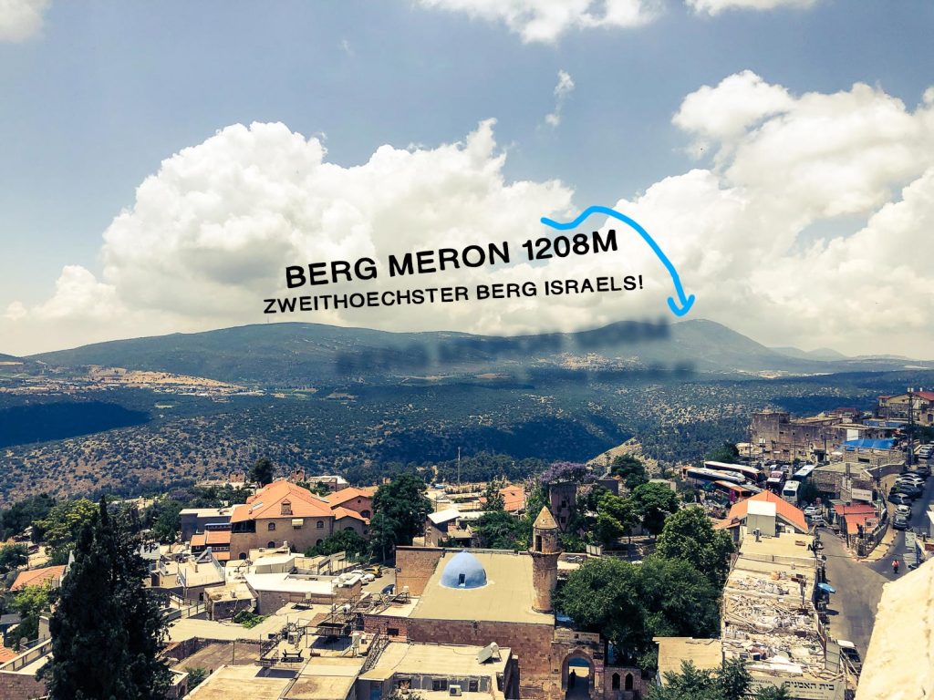 Blick auf den Berg Meron von Safed